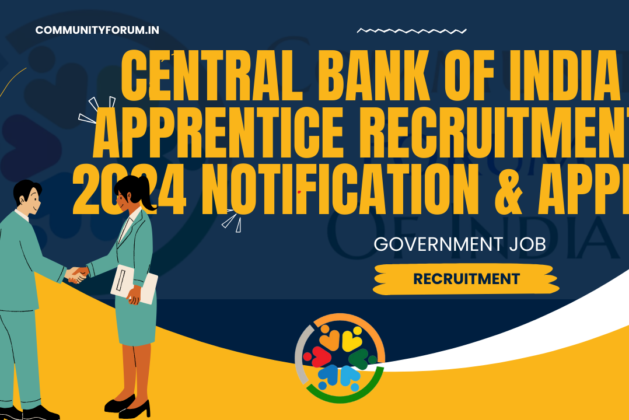 Central Bank of India Apprentice Recruitment 2024 Notification & Apply Online