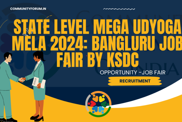 State Level Mega Udyoga Mela 2024: Bengaluru Job Fair by KSDC